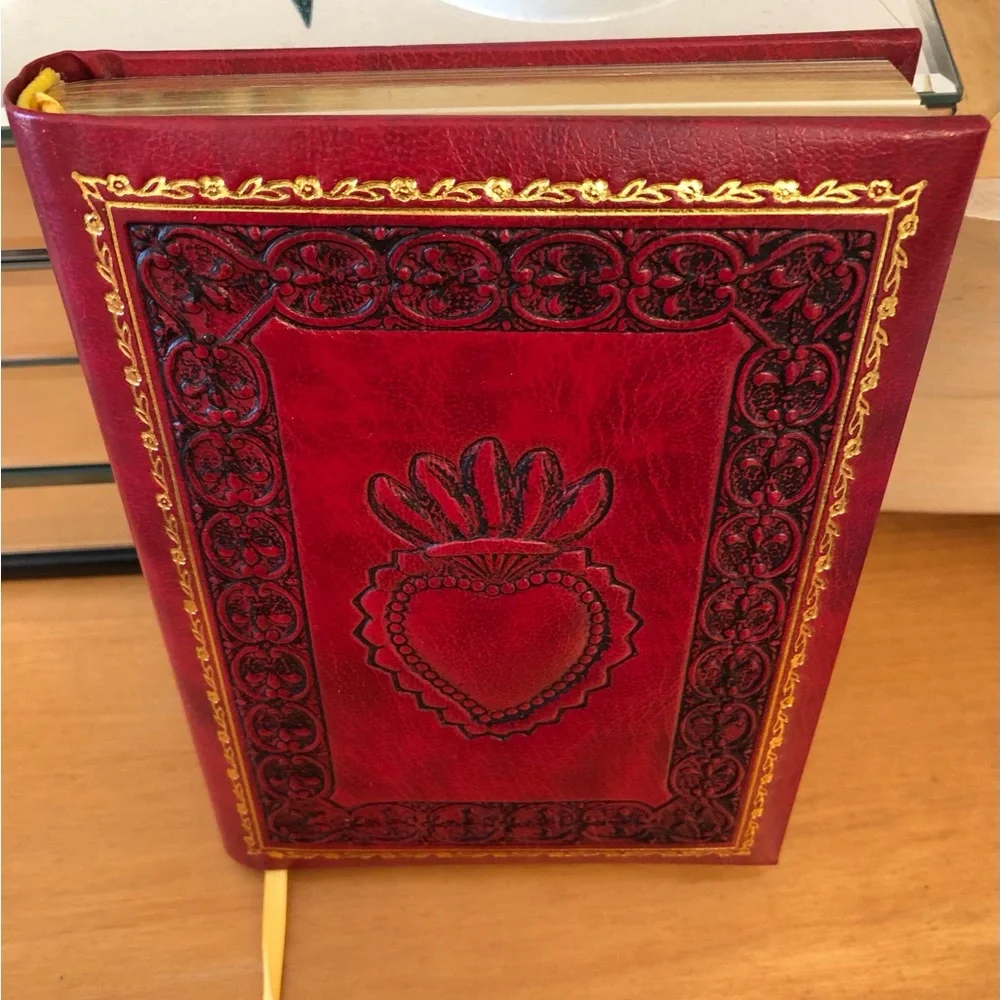 Sacred Heart leather journal Made In Italy, Brand New